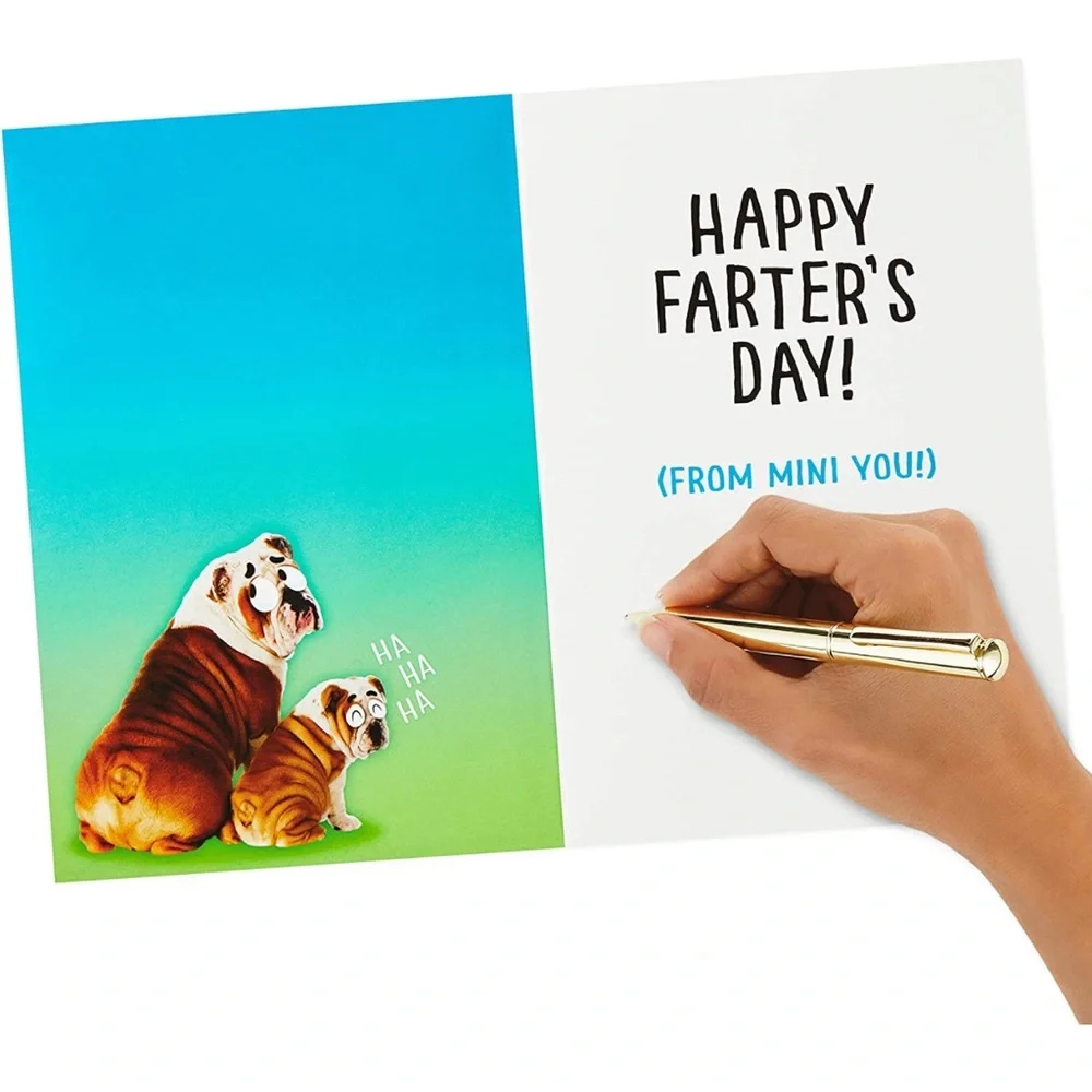 Hallmark Funny Fathers Day Card for Dad with Sound & Motion (Farting Bulldogs)